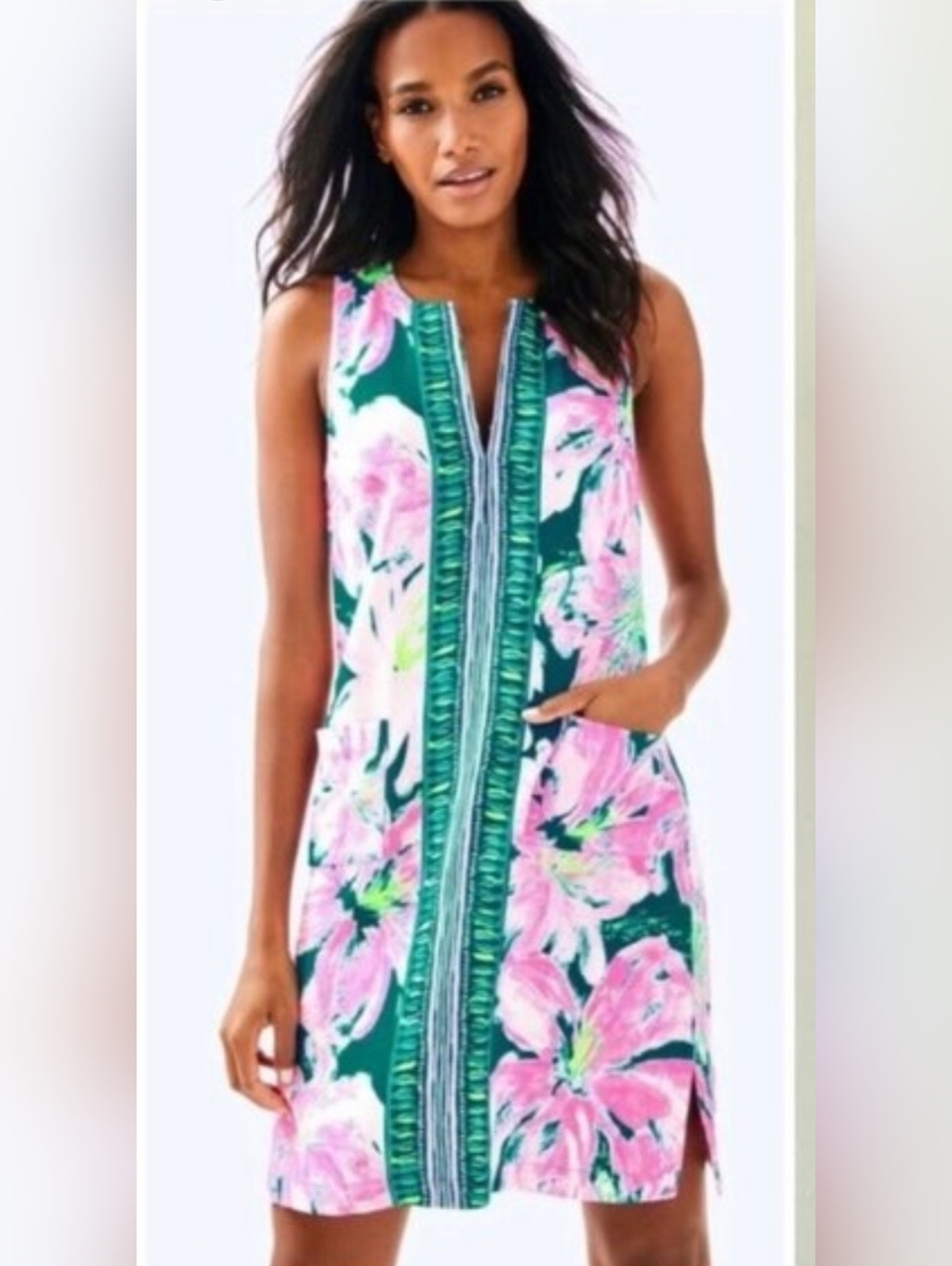 Lilly Pulitzer Carlotta Sleeveless Floral Shift Dress *RARE